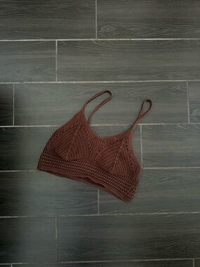 CROP TOP BUNDLE! Brown Crochet Bralette Tank Top, Red Floral, and Green & White